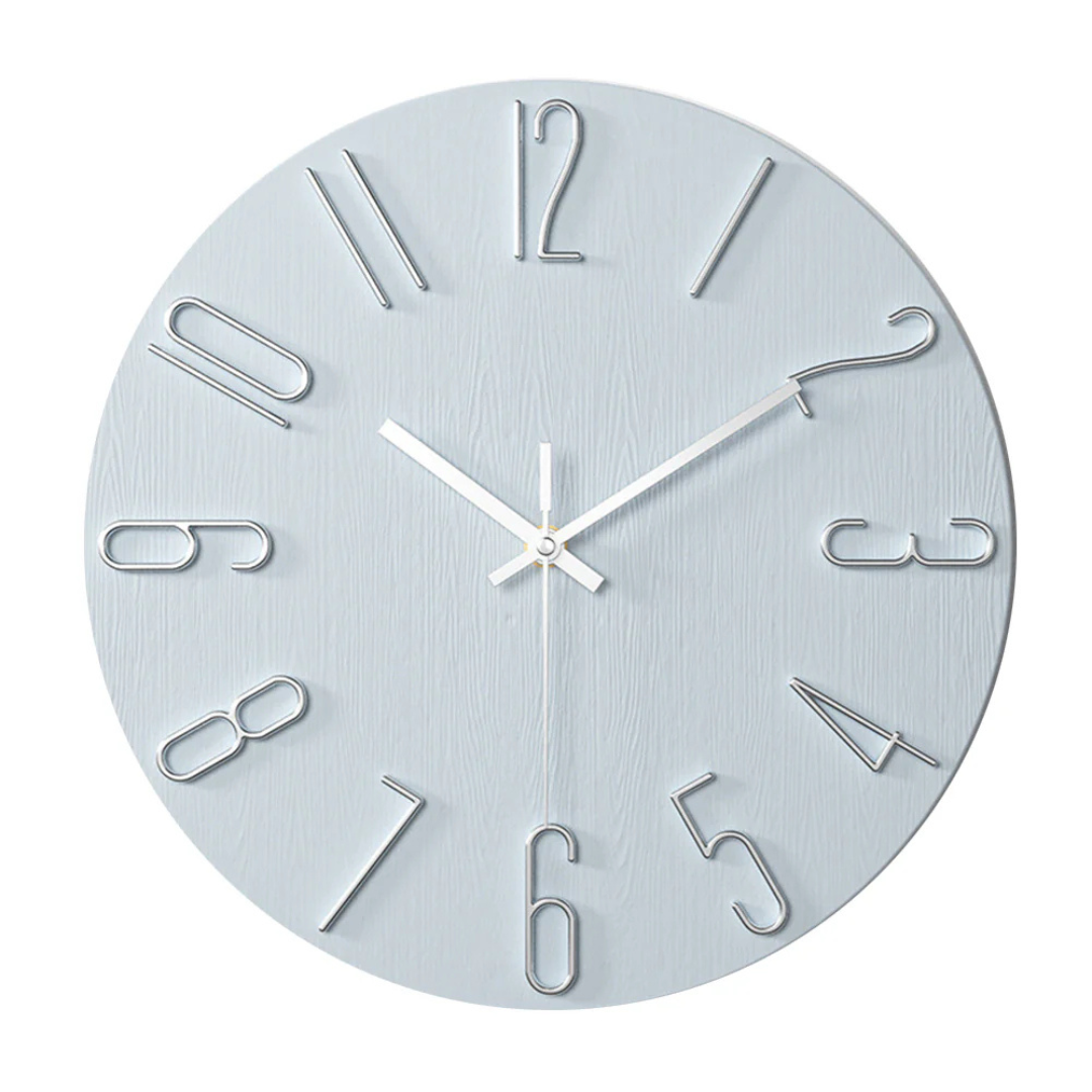 Horloge Murale Moderne Minimaliste Accents Dorés