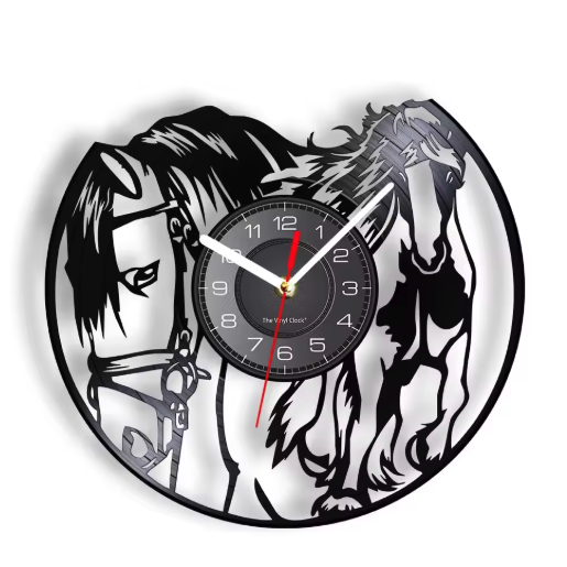 Horloge Murale Circulaire en Disque Vinyle Recyclé