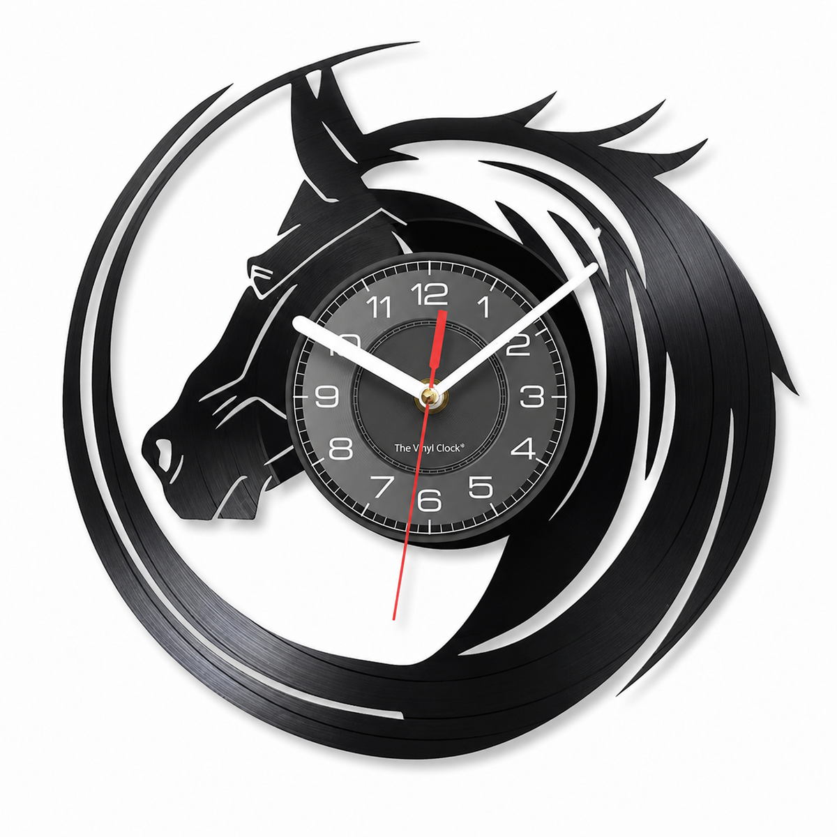 Horloge Murale Circulaire en Disque Vinyle Recyclé