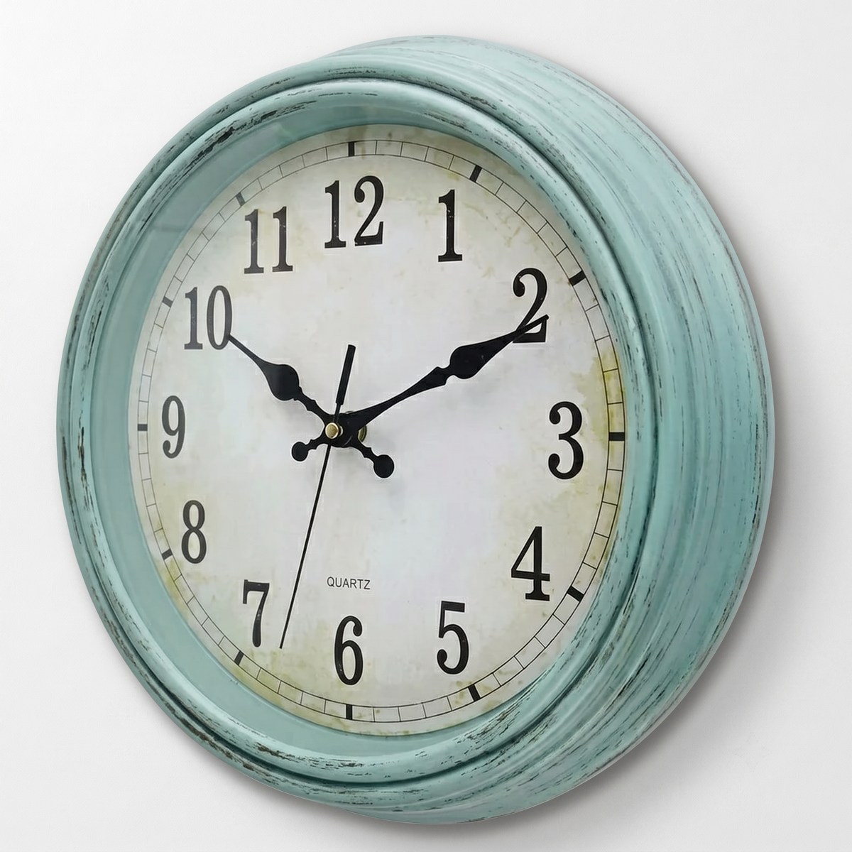 Horloge Murale Vintage Style Européen Or Brossé Antique 30 cm