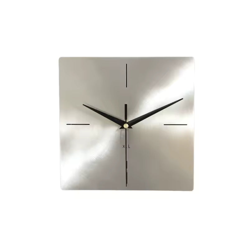Horloge Murale Connectée Carrée en Métal Moderne avec Contrôle Vocal
