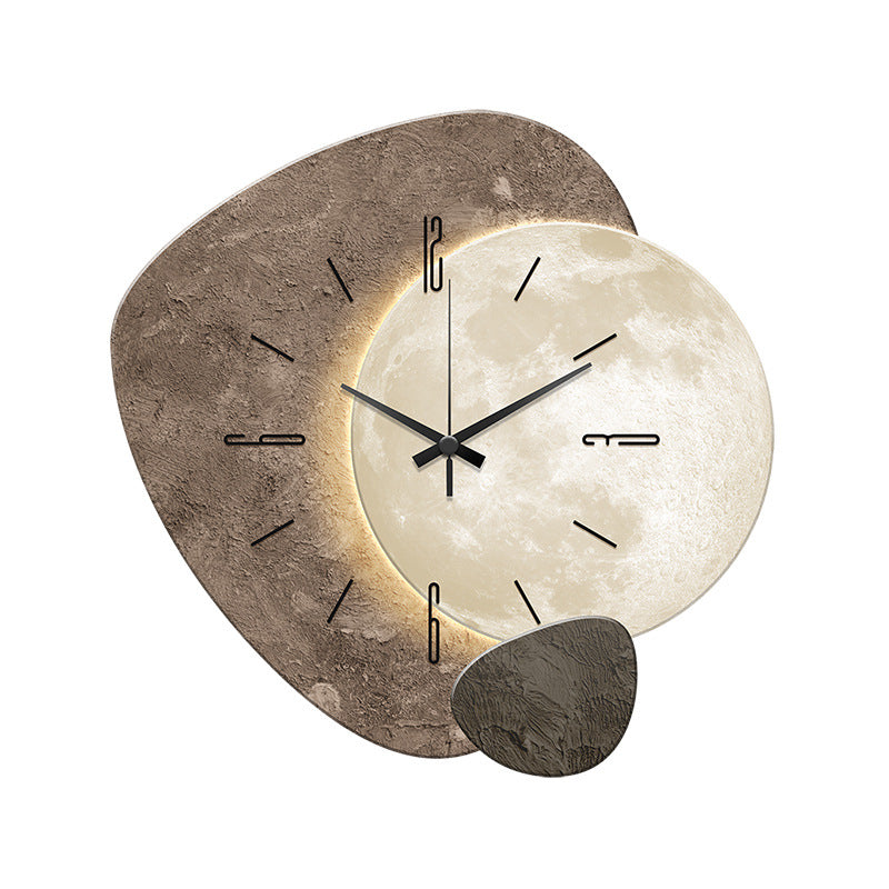 Horloge Murale Moderne LED Rétroéclairée Motif Lune 30 cm