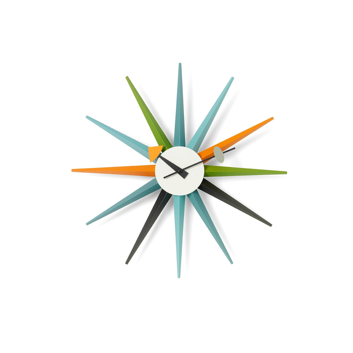 Horloge Murale Design Rayons de Soleil Multicolore Vintage