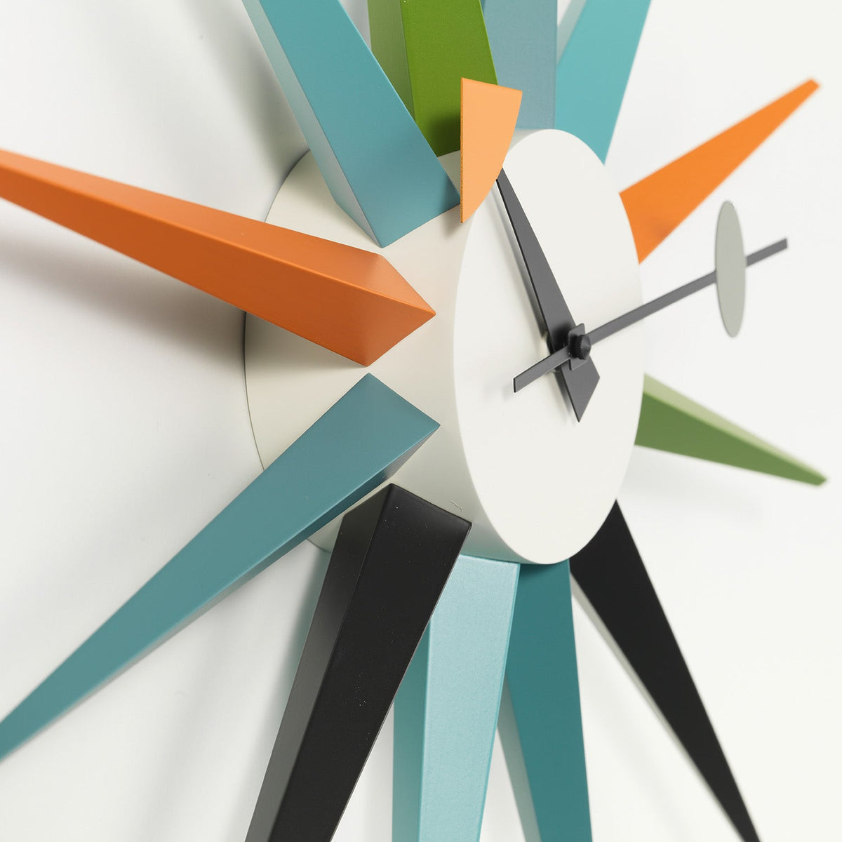 Horloge Murale Design Rayons de Soleil Multicolore Vintage