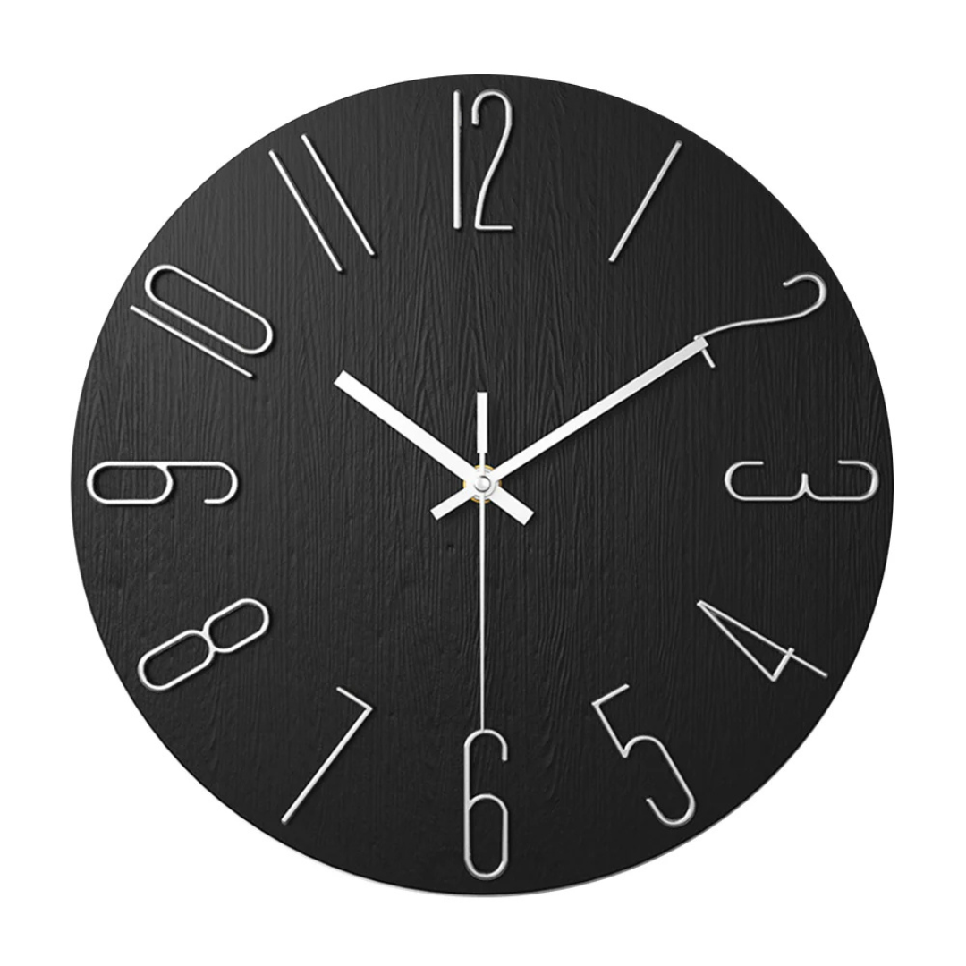 Horloge Murale Moderne Minimaliste Accents Dorés
