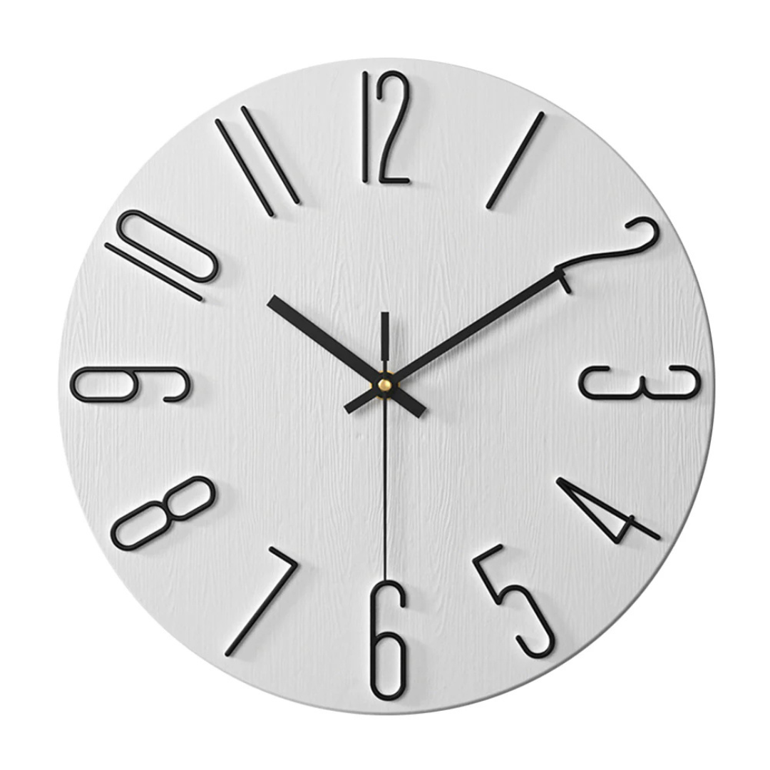 Horloge Murale Moderne Minimaliste Accents Dorés