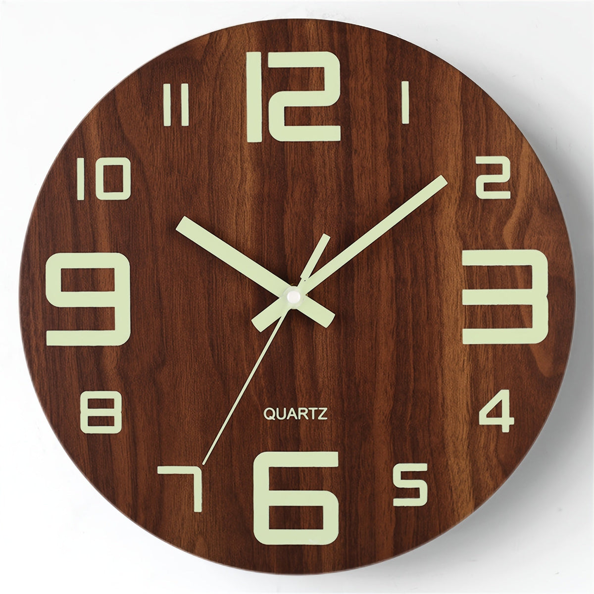 Horloge Murale Lumineuse Noyer Silencieuse