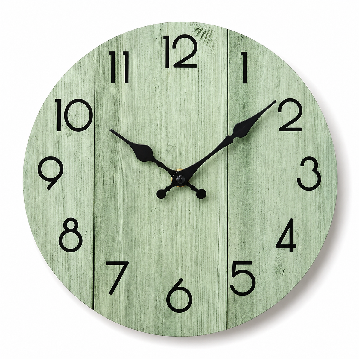 Horloge Murale Ronde Finition Bois Épurée 25 cm Silencieuse — 5 Déclinaisons
