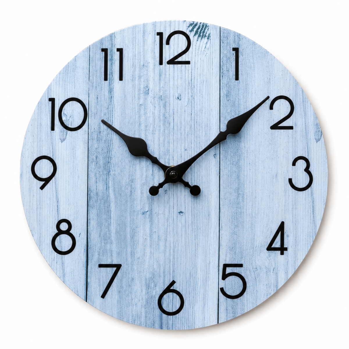 Horloge Murale Ronde Finition Bois Épurée 25 cm Silencieuse — 5 Déclinaisons