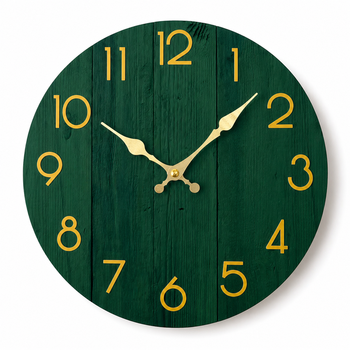 Horloge Murale Ronde Finition Bois Épurée 25 cm Silencieuse — 5 Déclinaisons