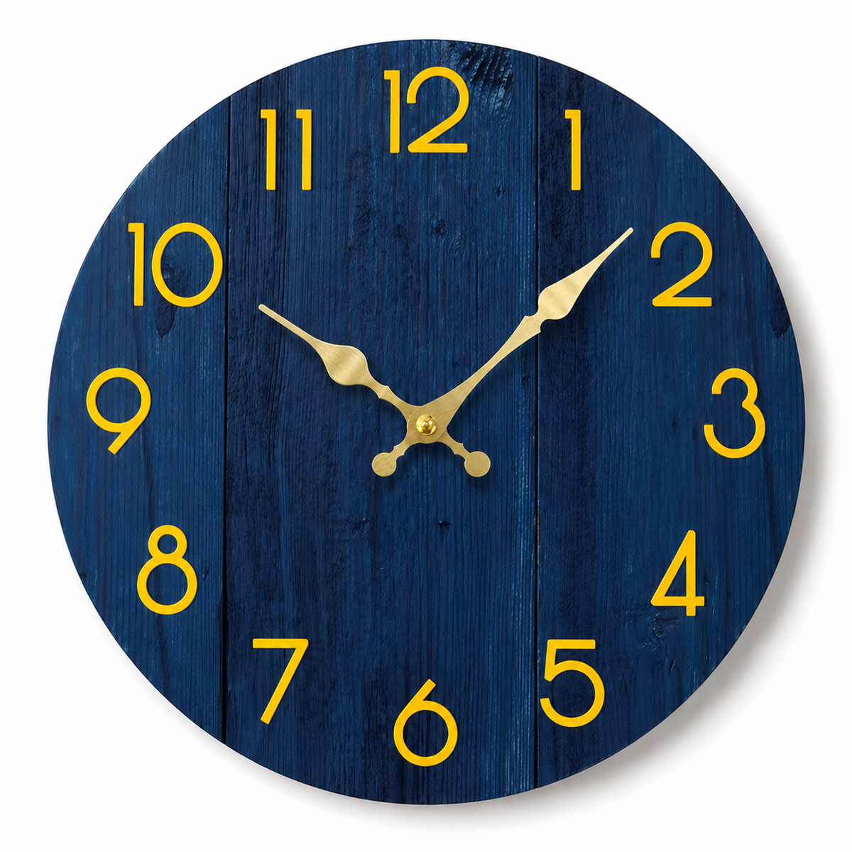 Horloge Murale Ronde Finition Bois Épurée 25 cm Silencieuse — 5 Déclinaisons