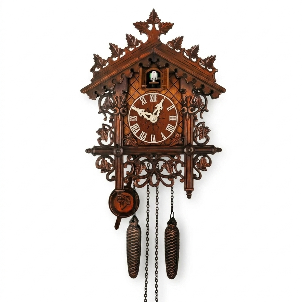Horloge Coucou Murale avec Pendule Sonore et Finition UV — 2 Déclinaisons