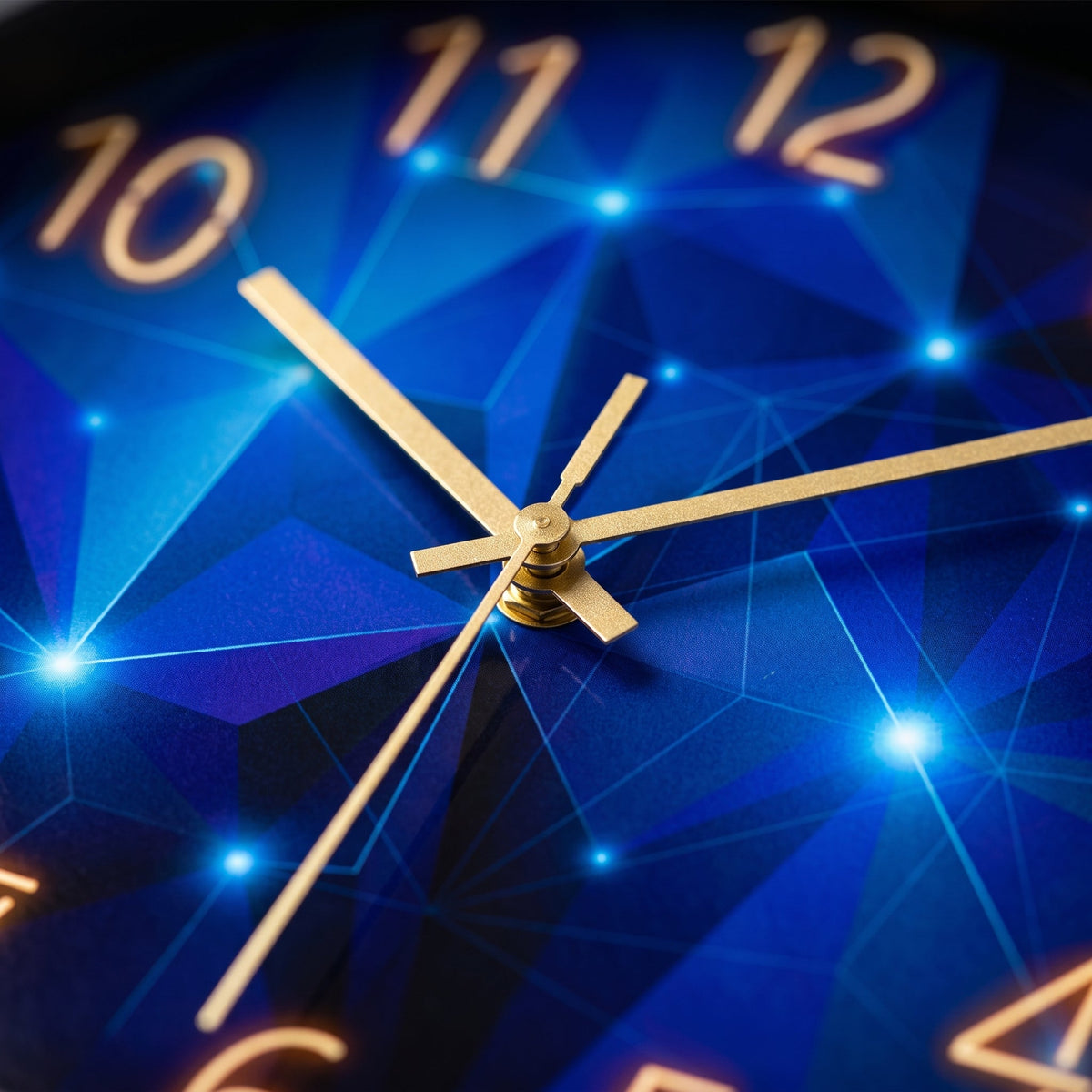 Horloge Murale Moderne en Verre Trempé Bleu Foncé 30 cm