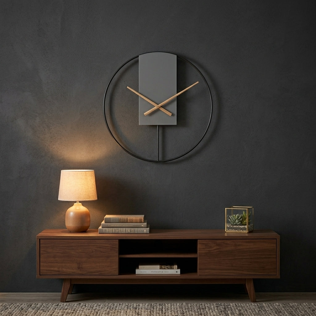 Horloge Murale Moderne Ronde Minimaliste Silencieuse en Acrylique