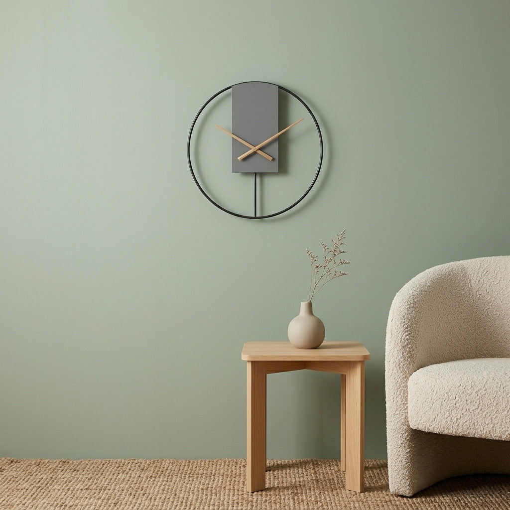 Horloge Murale Moderne Ronde Minimaliste Silencieuse en Acrylique