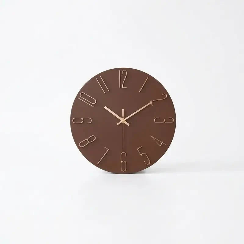 Horloge Murale Moderne Ronde Silencieuse Chiffres 3D 30 cm