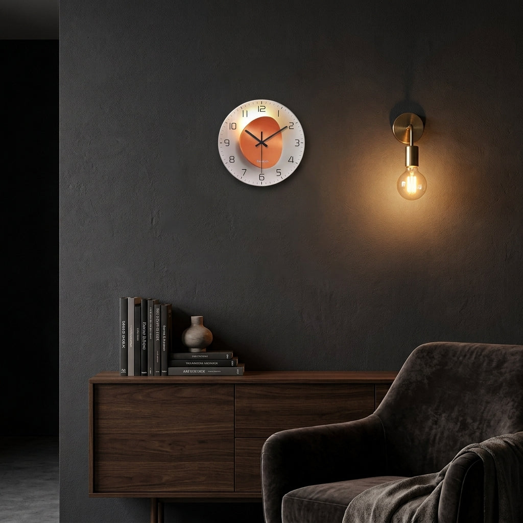 Horloge Murale Moderne en Verre et Cristal
