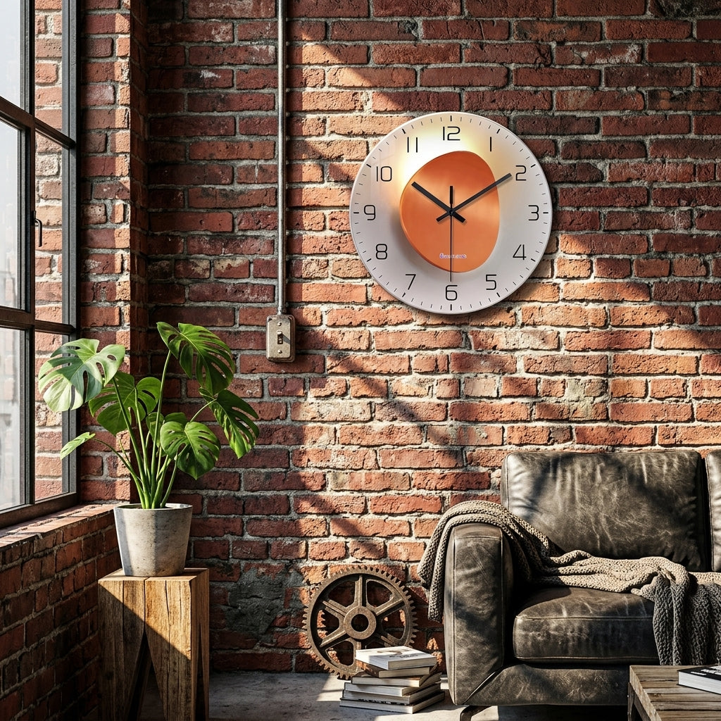 Horloge Murale Moderne en Verre et Cristal