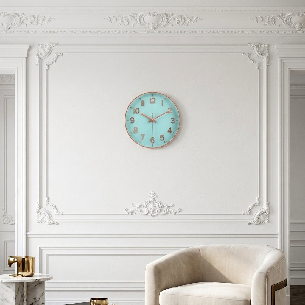 Horloge Murale Ronde Silencieuse à Quartz