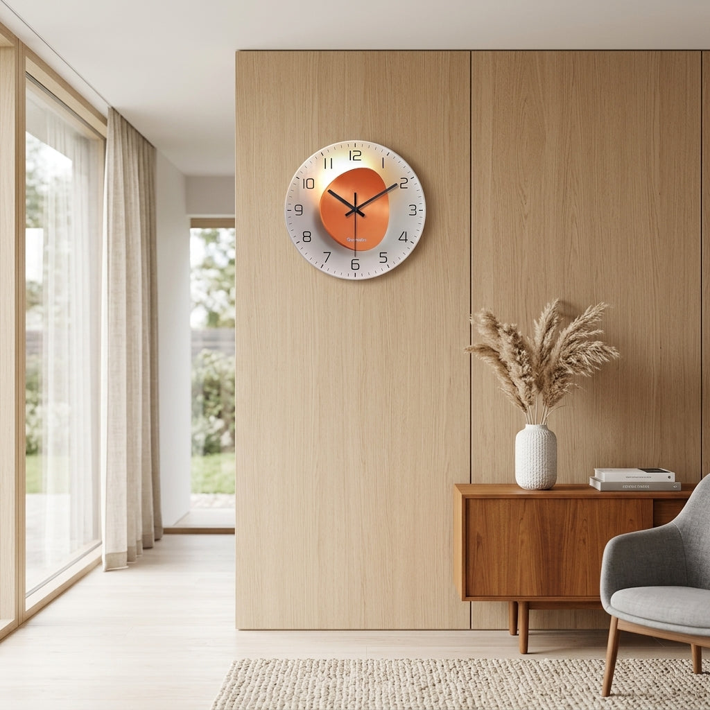 Horloge Murale Moderne en Verre et Cristal