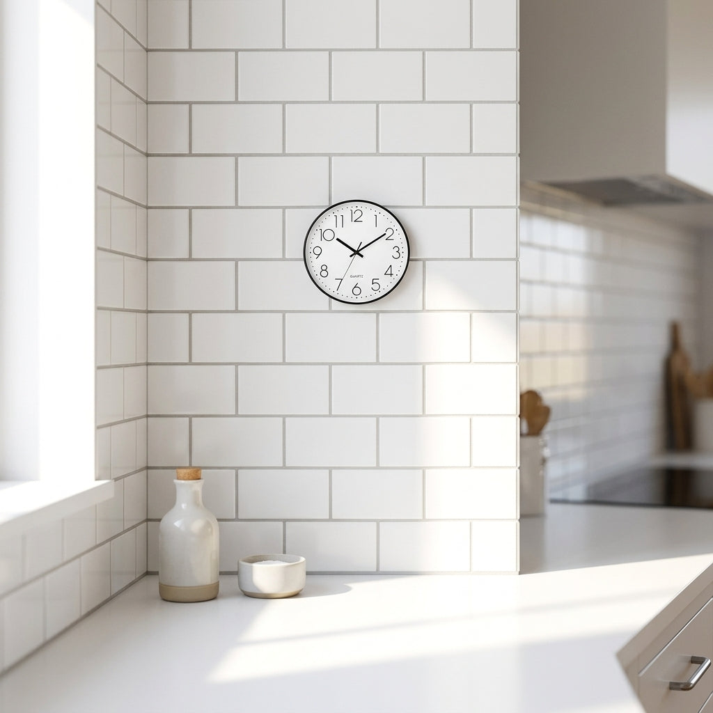 Horloge Murale Moderne Minimaliste à Quartz Silencieuse