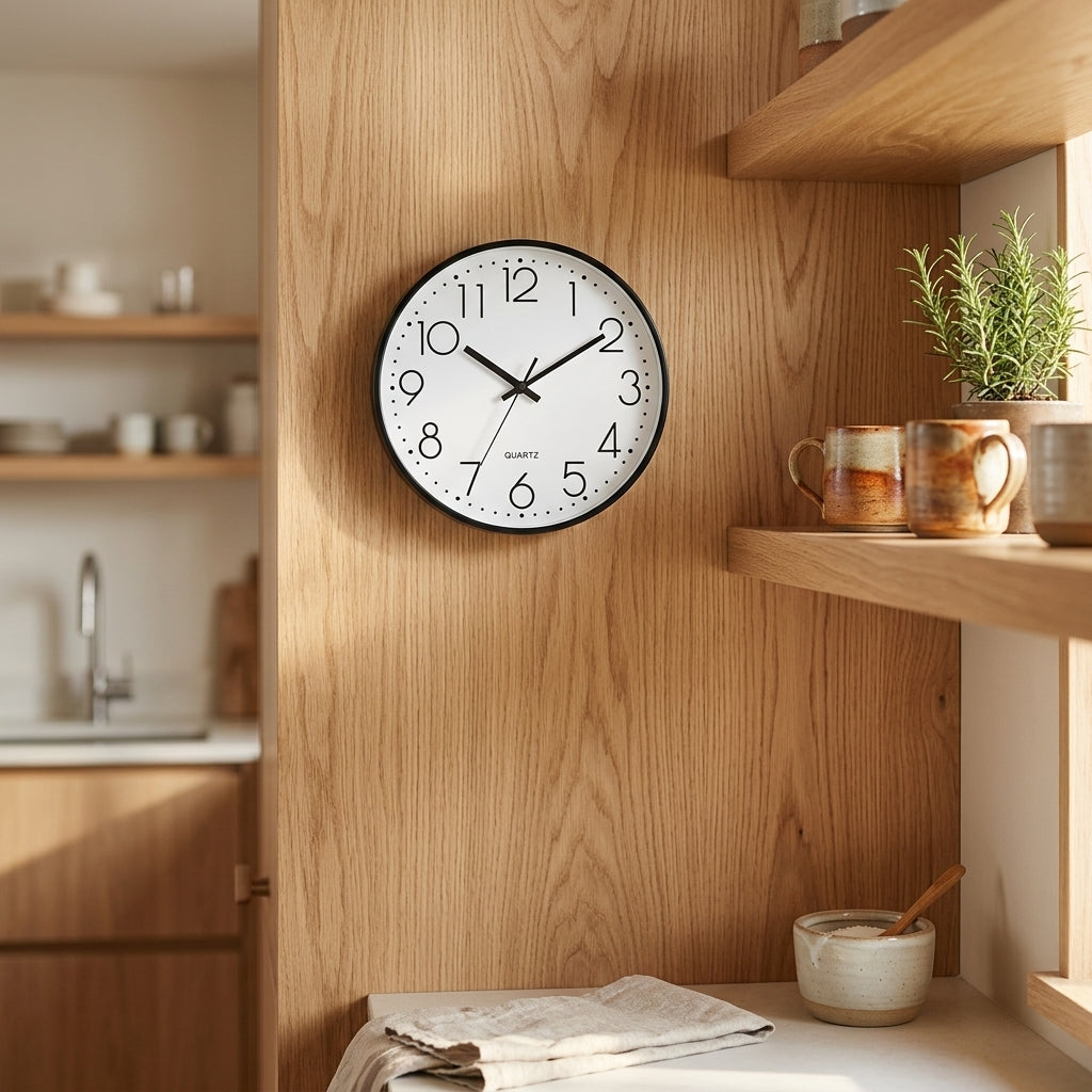Horloge Murale Moderne Minimaliste à Quartz Silencieuse