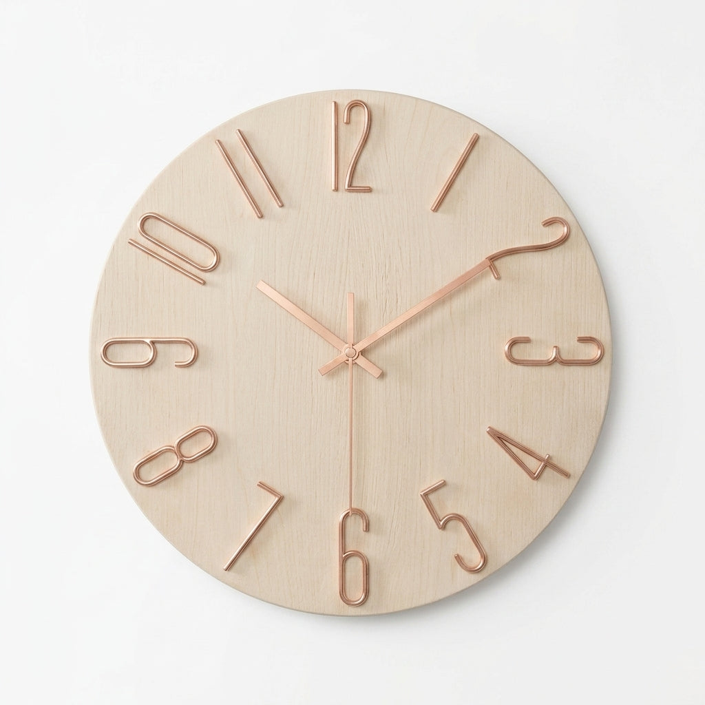 Horloge Murale Moderne Ronde Silencieuse Minimaliste 30 cm