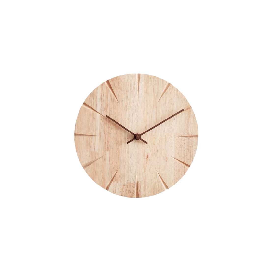 Horloge Murale Minimaliste en Bois de Noyer et Caoutchouc 30 cm